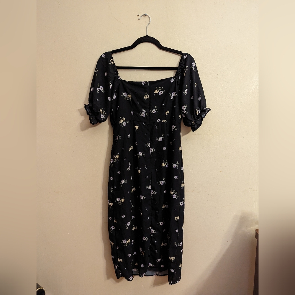 Ever After Nordstrom's Rack black and lavender floral dress